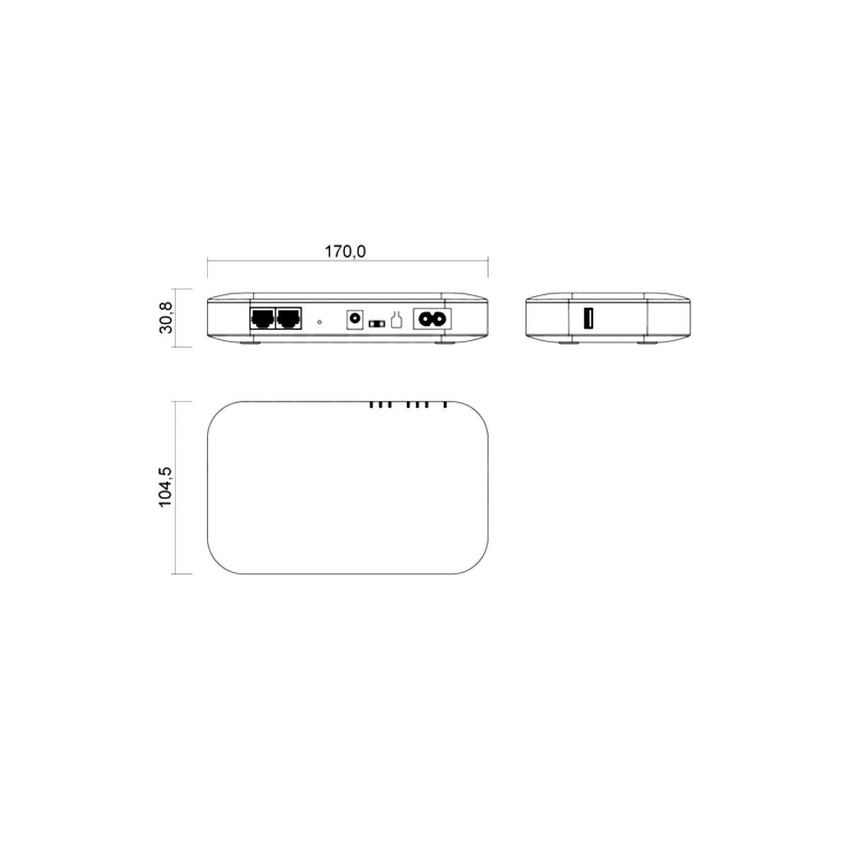 Mini UPS 12V per Modem Router 18W 5/9/12V 1,5A USB 5V PoE 24V Batteria 10000mAh