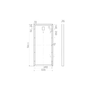 Pannelli Solari Fotovoltaico Monocristallino 105W 24,3V