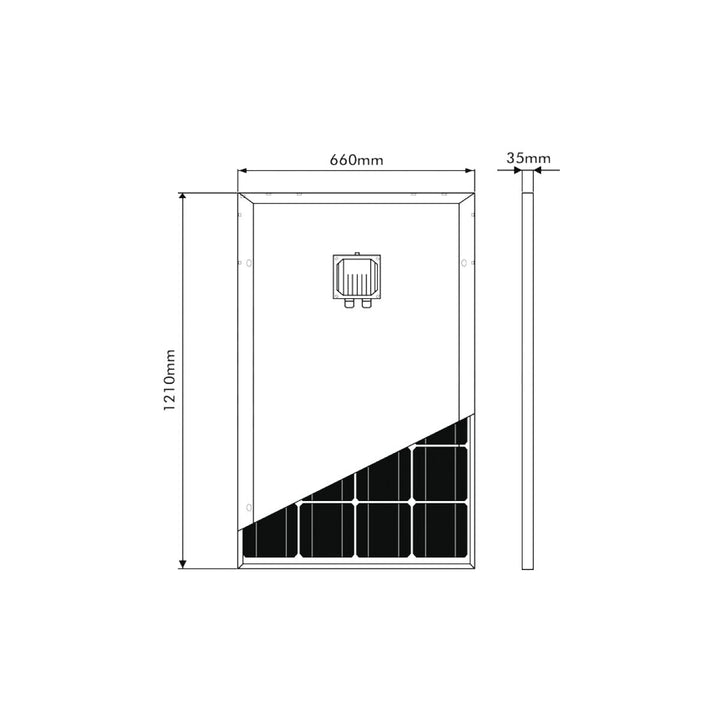 Pannelli Solari Fotovoltaico Monocristallino 140W 22,5V