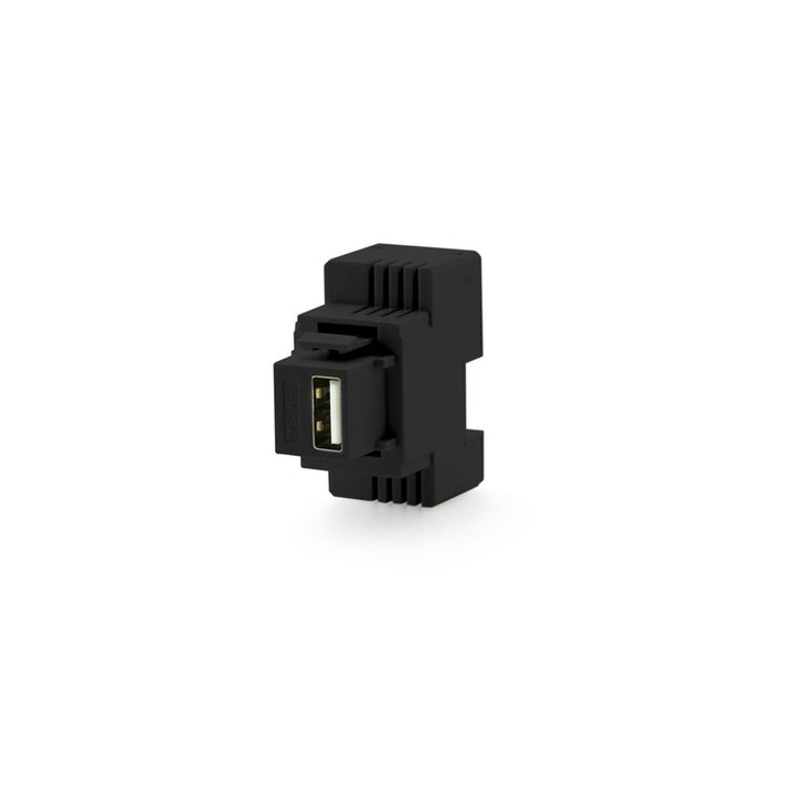 USB Wall Socket 5V 3A 15W Keystone Coupling Module for Civil Series for  Charging, Black