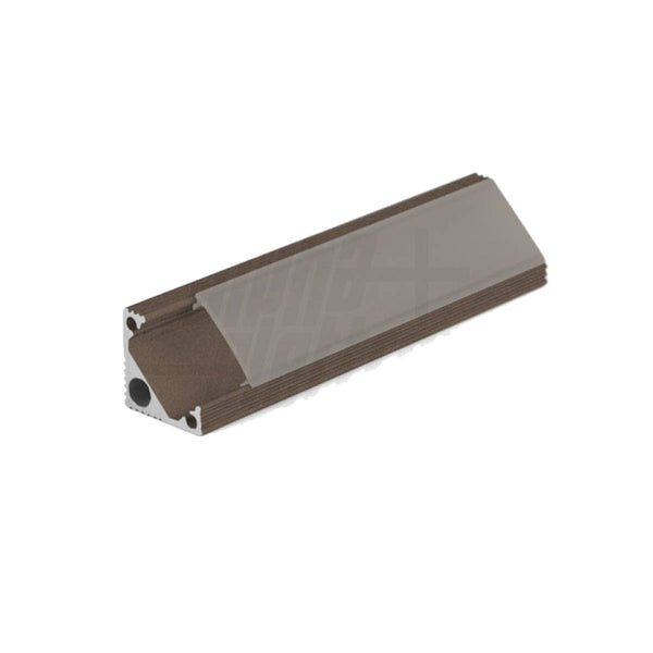 Corten Corner Profile 2mt for Led Compatible for Led Strip Philips Hue Aluminium Opaque Cover