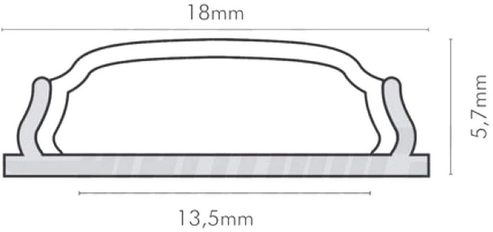 Profilo Led Flessibile Alluminio per Strip Led 2mt Curvo Cover Opalino Tappi e Staffe