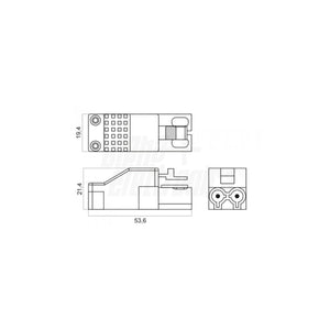 Spine Mazzeri alimentazione volante anti estrazione 16A 500V - 2 poli con pressacavo IP20