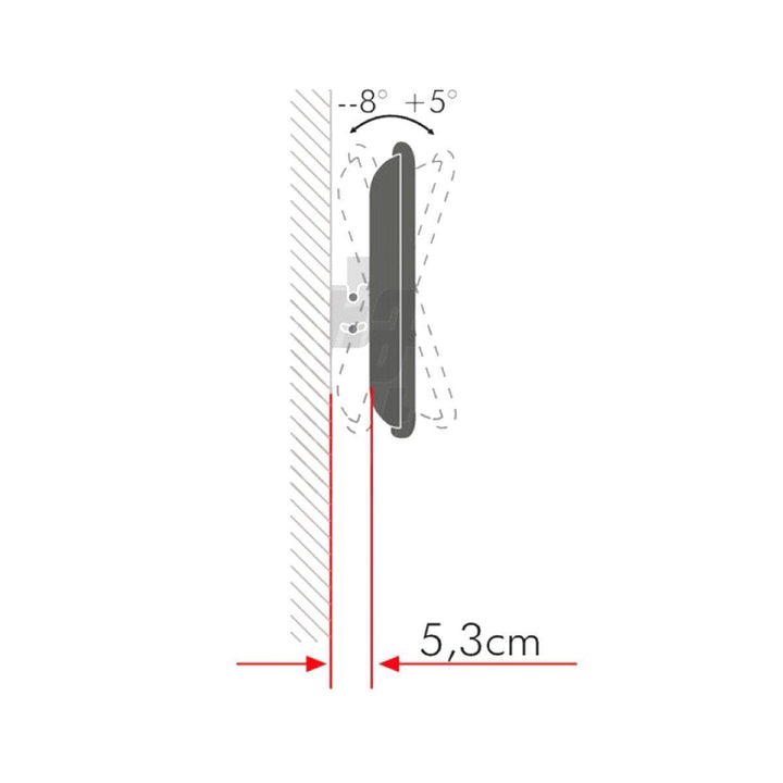 Staffa per televisione OLED LG ultra slim 32 - 65 pollici inclinabile acciaio 30kg compatibile vesa 400x200 - Oniroview