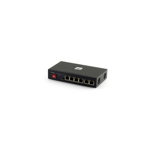 Switch Gigabit 6 porte - 4GE (PSE)+2GE uplink - PoE Unmanaged - con funzione TVCC