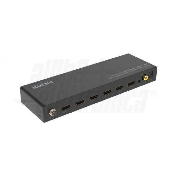 Switch video hdmi automatico 4K 4 porte ingresso - 1 uscita audio digitale/analogico e telecomando