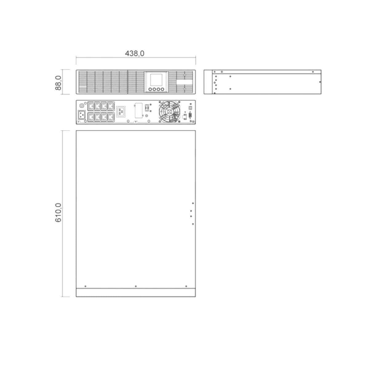 UPS Online 3000VA - 2700W - Gruppo Continuità Onda Sinusoidale Rack-Tower