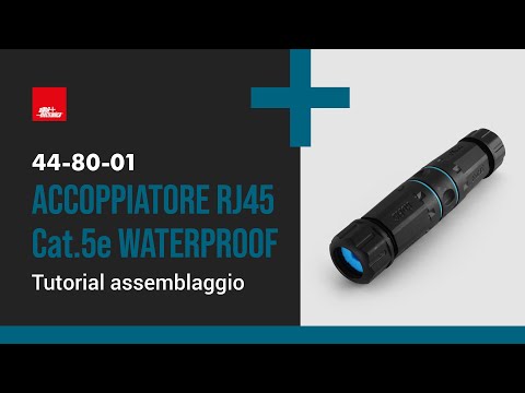 Connettore Giunzione RJ45 Cat.5E IP68 Schermata Impermeabile presa/presa WaterproofGiunzione RJ45 IP68 Cat.5E Schermata Impermeabile Waterproof