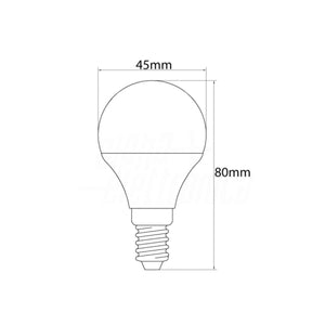 Lampadina Led E14 8W Sfera Luce Calda 710 Lumen