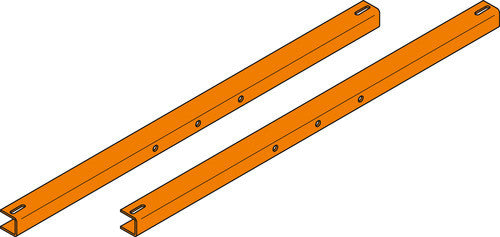 Paire de profilés galvanisés pour panneau photovoltaïque 140/180W