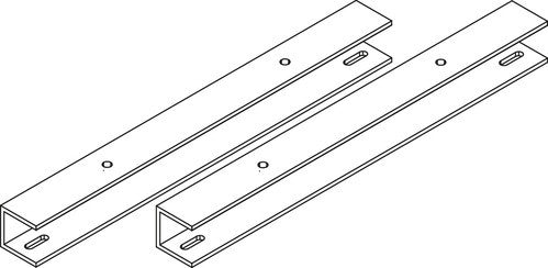 Paire de profilés galvanisés pour panneau photovoltaïque 15/27W