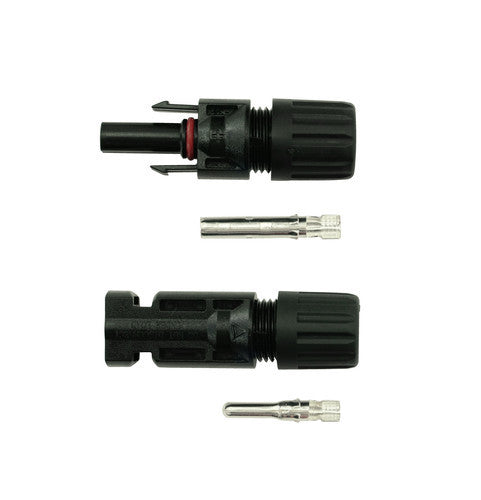 Pair of connectors for photovoltaic - Male Female - 1000V - For 4-6mm² cable - crimp