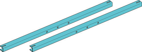 Paire de profilés galvanisés pour panneau photovoltaïque 100W